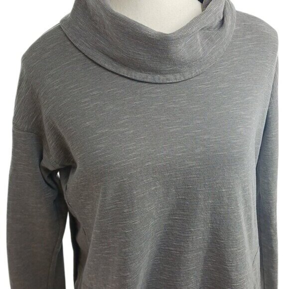 J. Jill Cowl Neck Sweater Gray Comfy Pockets Pullover Womens Size XS - Picture 3 of 8